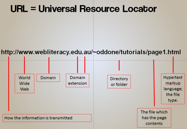 Visual breakdown of a URL