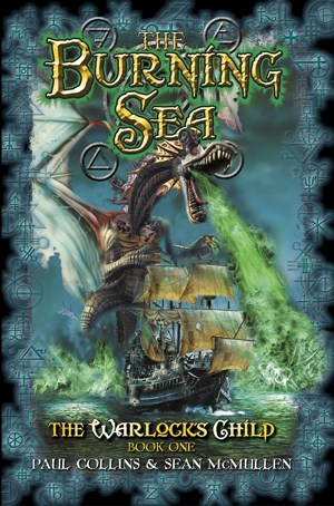 Book Cover: The Burning Sea by Paul Collins and Sean McMullen