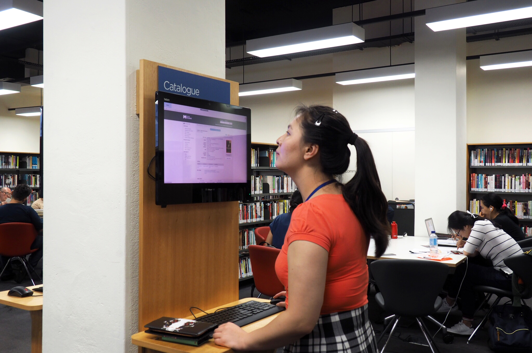 Librarian doing some digital cataloging