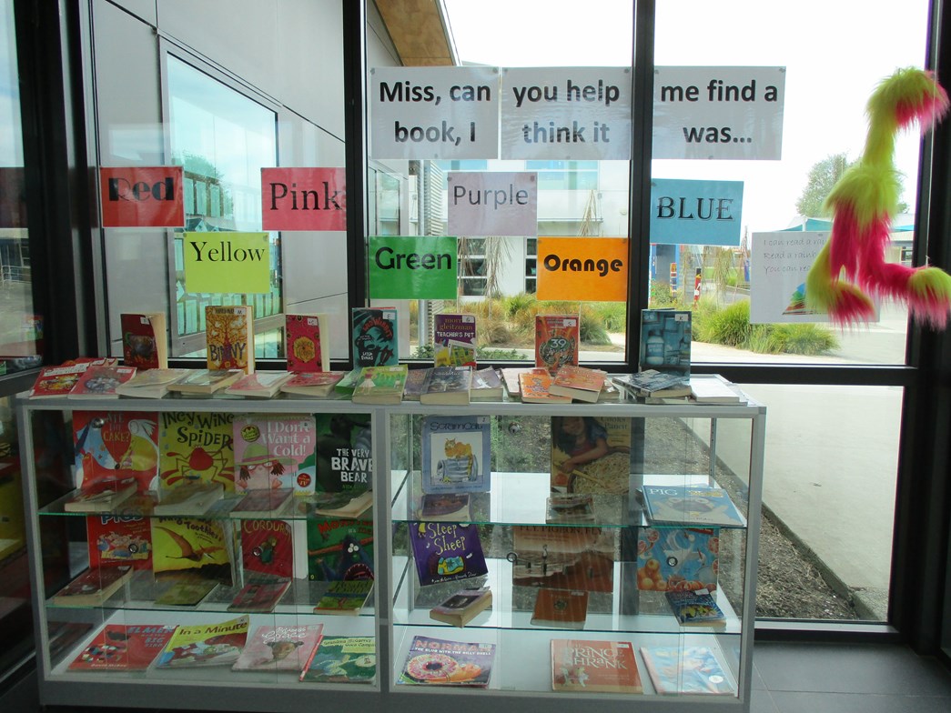 'Can you help me find a book' display in a library