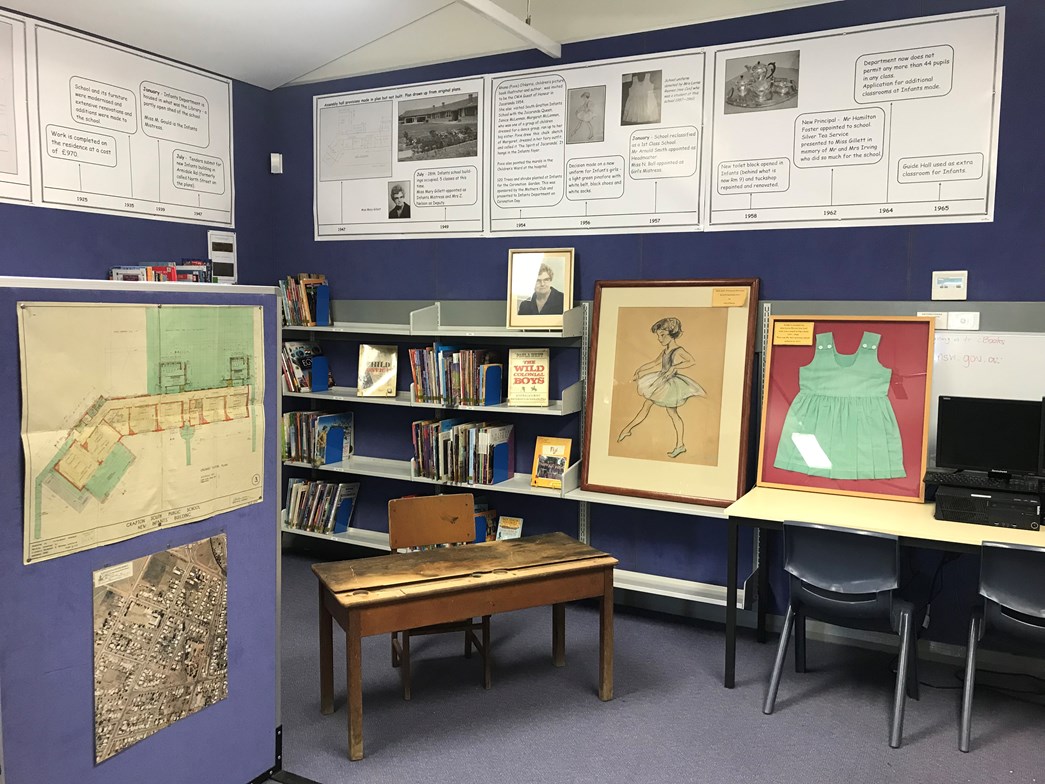 South Grafton Public School's Sesquicentenary display in its library