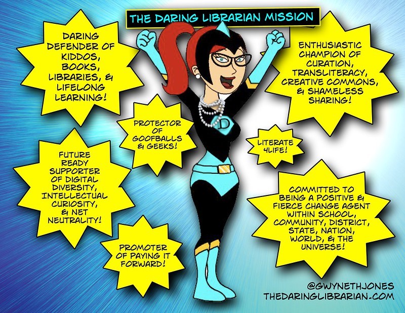 The Daring Librarian's mission statement cartoon