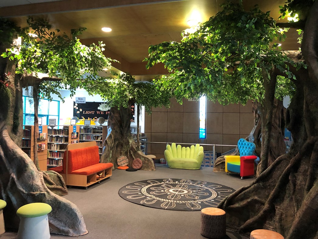 A storybook garden in the Fraser Coast Anglican College Library