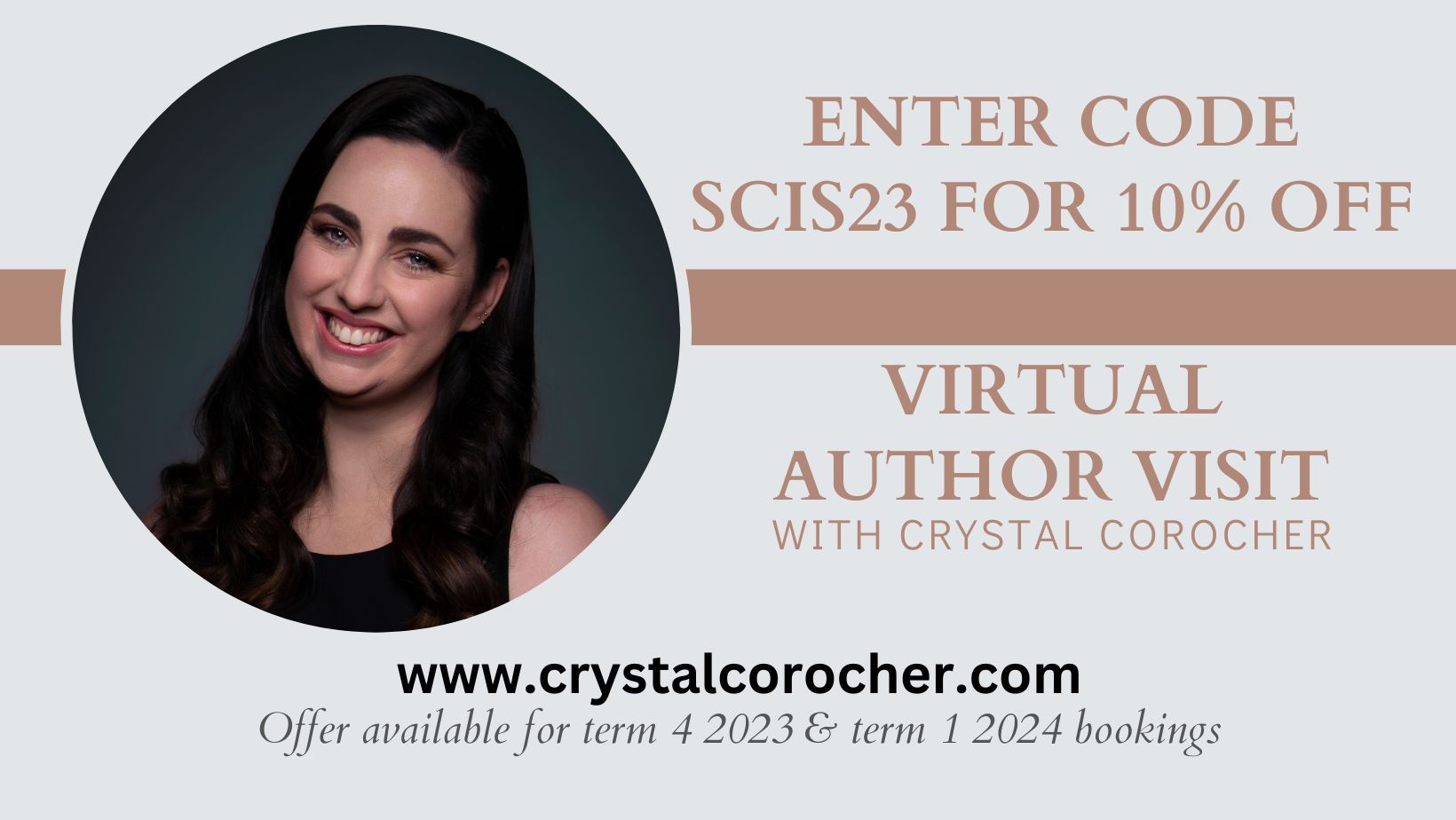 Special offer to: ENTER SCIS23 for 10% off Crystal's book