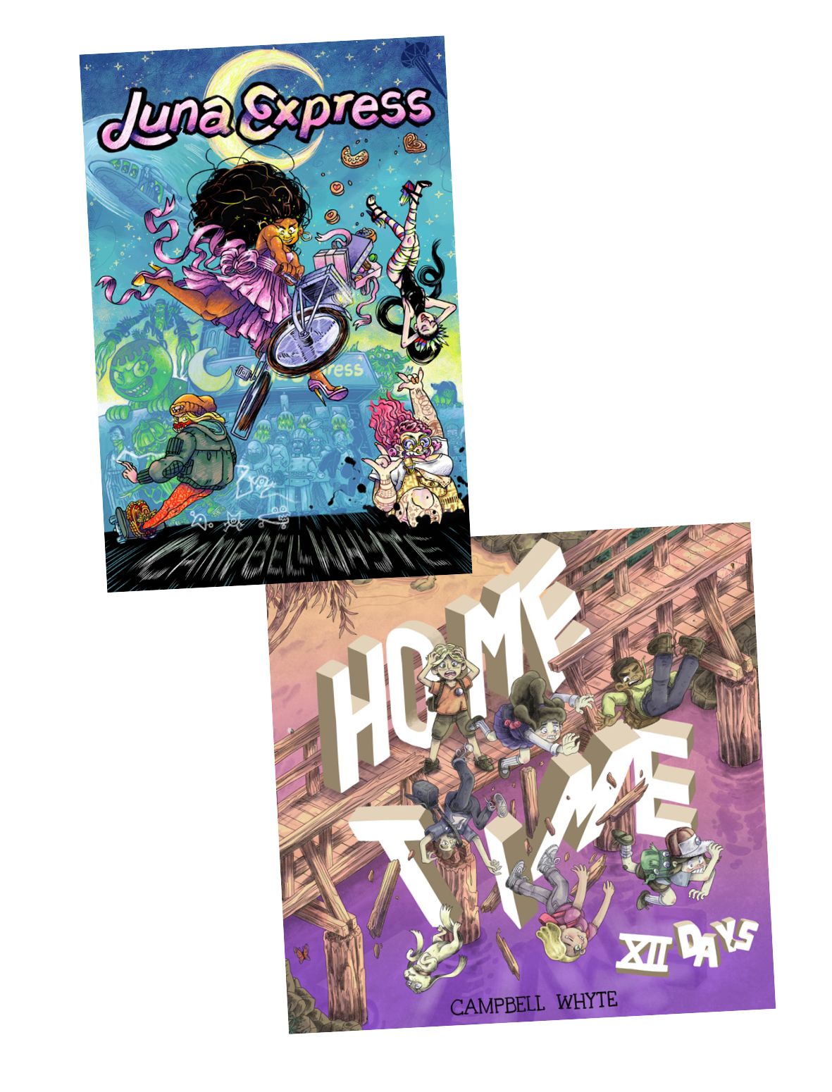 Two covers of books by Campbell Whyte