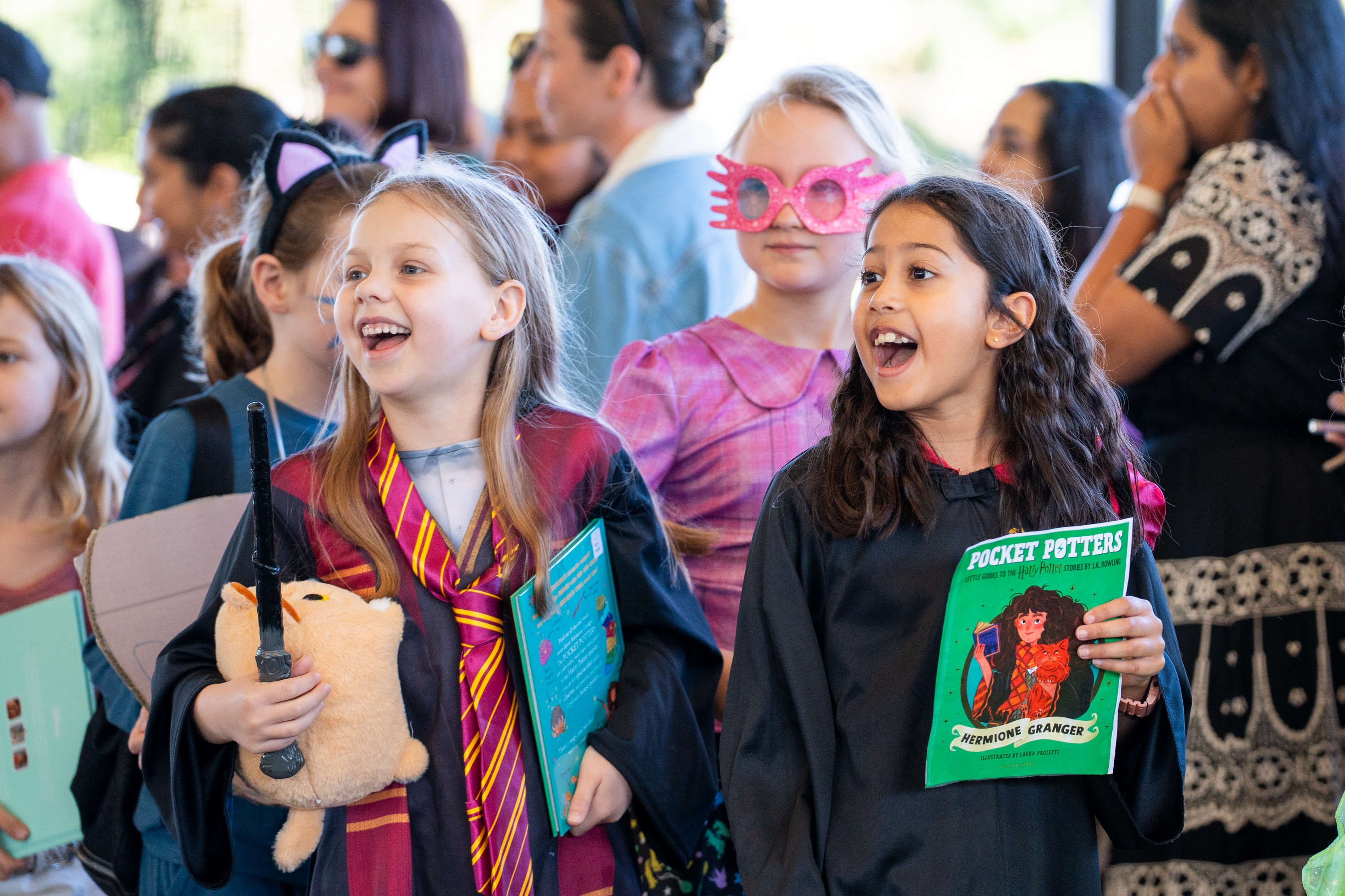 Students dressed up in Book Week outfits