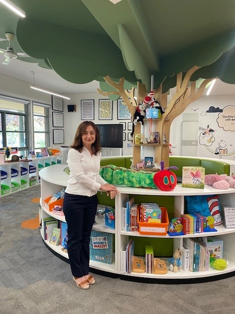 Principal Lucia Vorpasso in Monmia Primary School’s library.