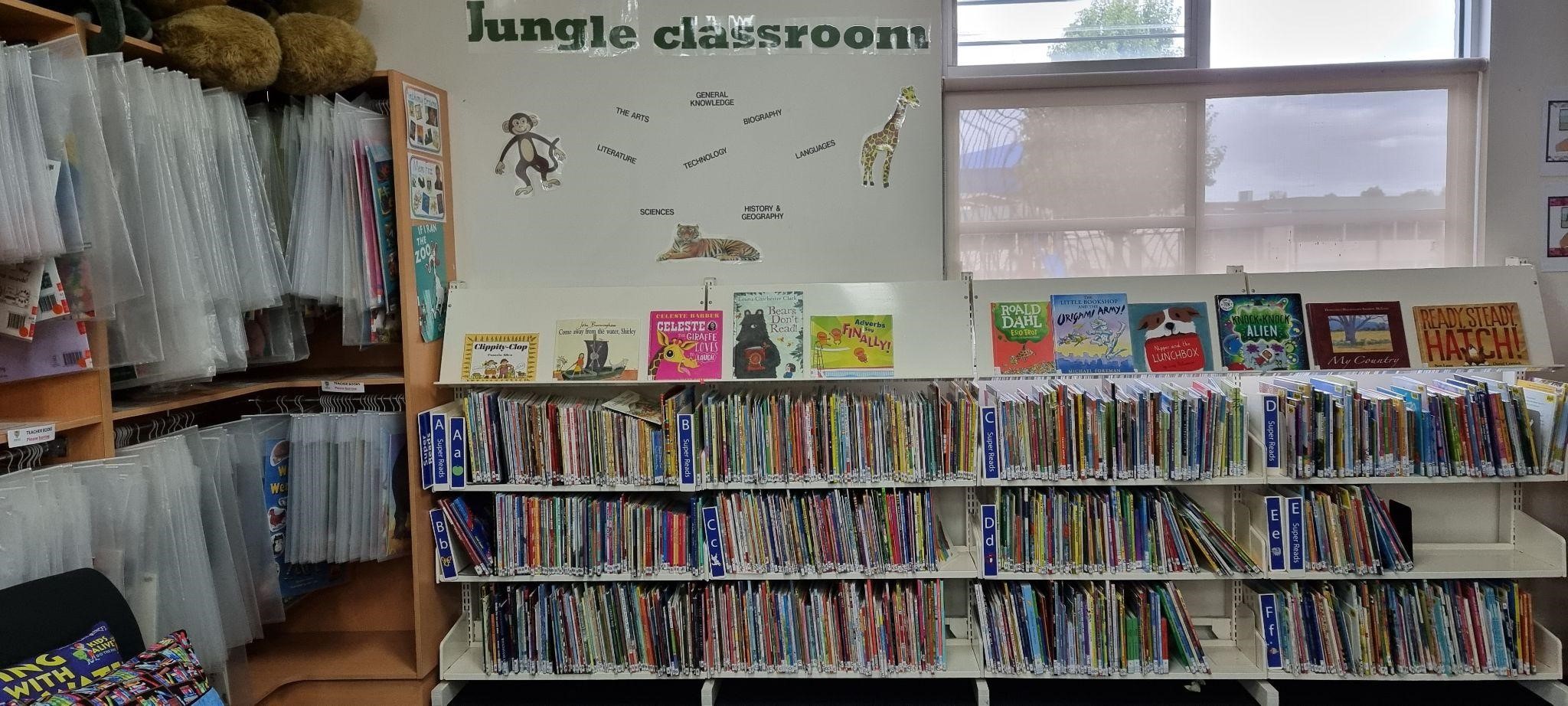 Book display at Tarneit P–9 library.